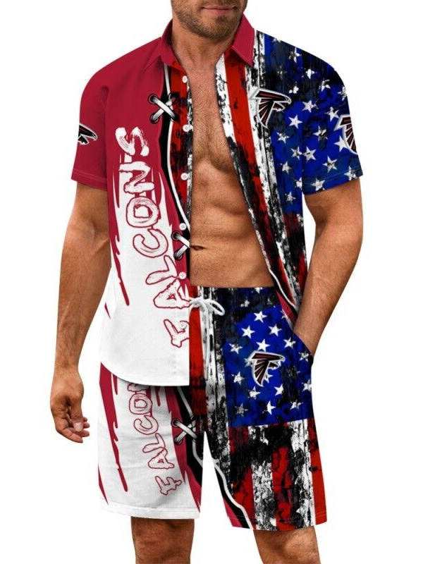 Atlanta Falcons Combo Hawaiian Shirt and Shorts