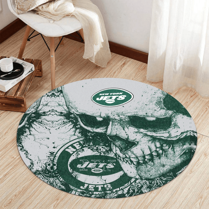 New York Jets Round Rug 212 Design