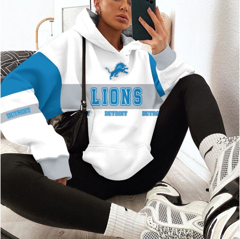 Detroit Lions Printed Pullover Hoodie