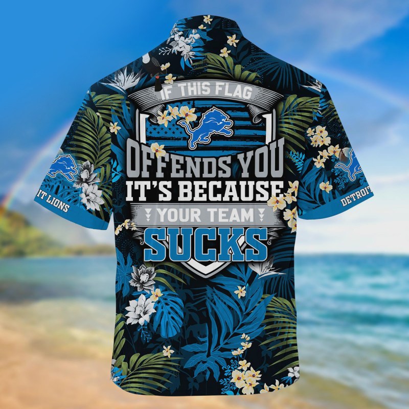 Detroit Lions Summer Hawaiian Shirt