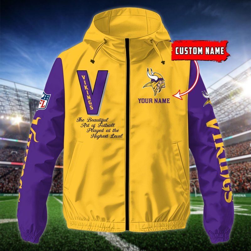 Minnesota Vikings Outdoor Jacket Side View