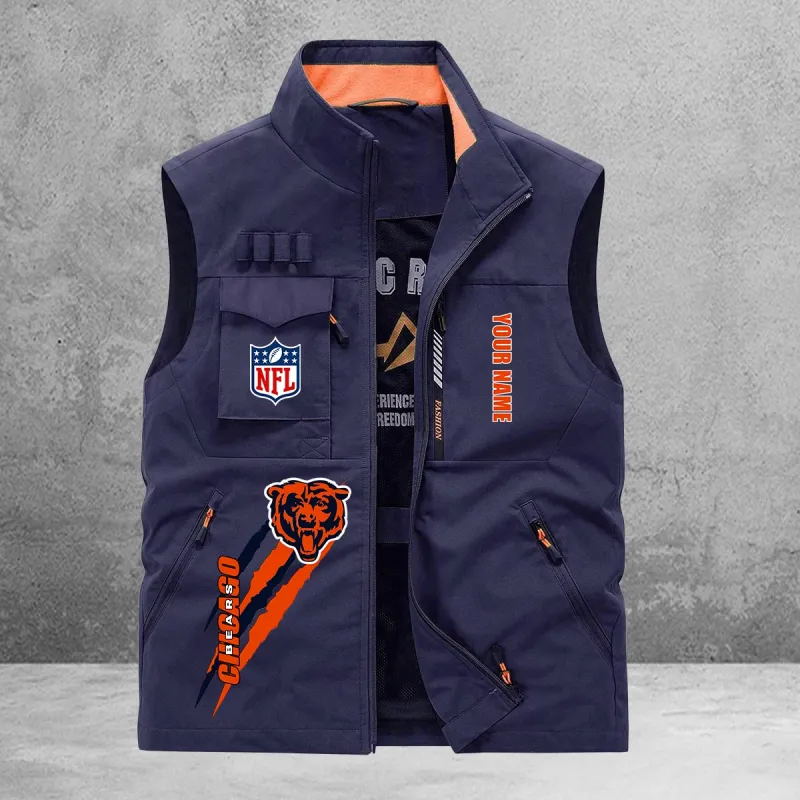 Chicago Bears Multi-Pockets Vest Side View