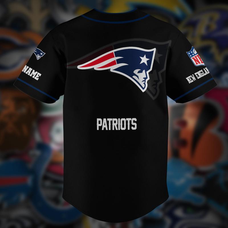 New England Patriots Baseball Shirt Detail