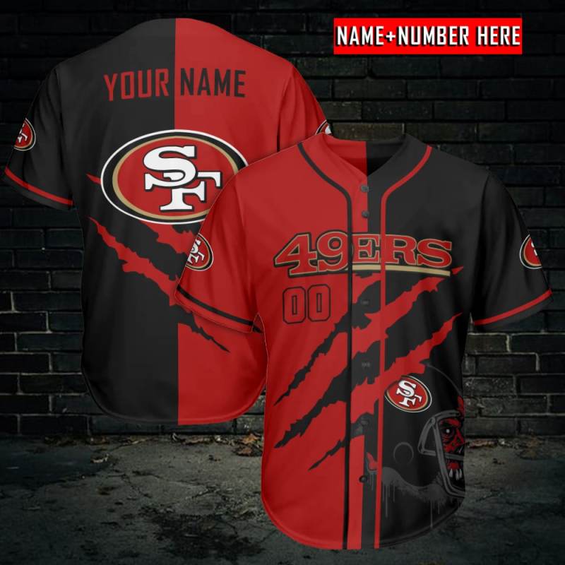 San Francisco 49ers Personalized Baseball Jersey