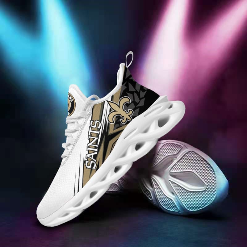New Orleans Saints Yezy Sneakers with Wavy Sole