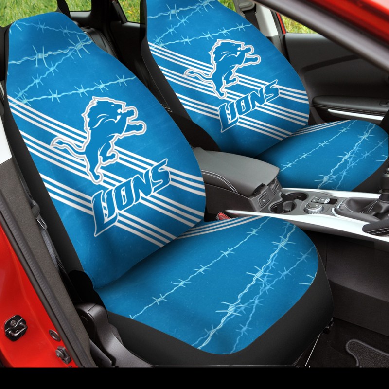 Detroit Lions Car Seat Cover Close-Up