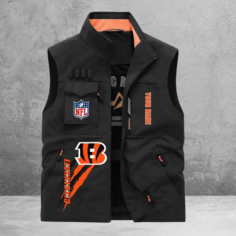 Cincinnati Bengals Multi-Pockets Vest