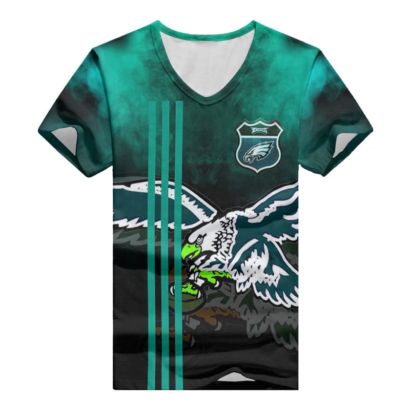 Philadelphia Eagles V-neck Women T-shirt
