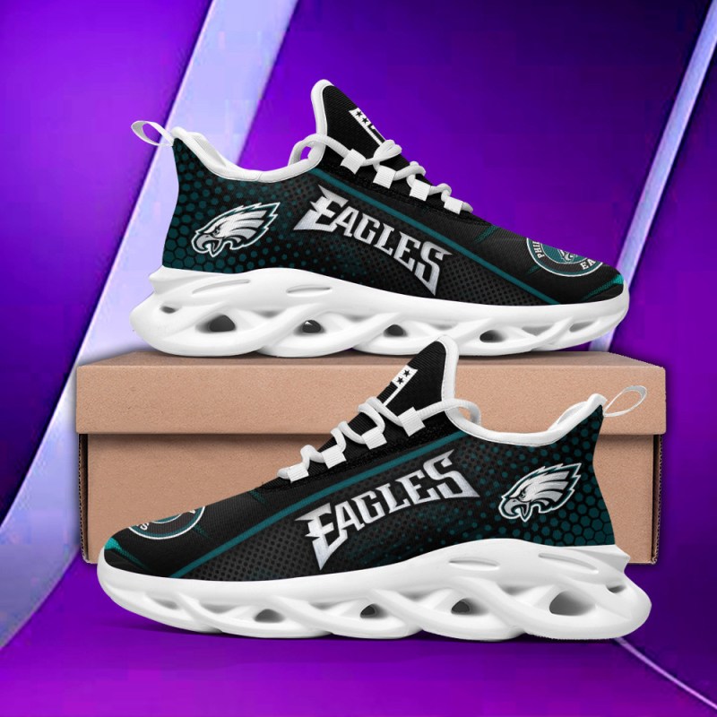 Philadelphia Eagles Yezy Running Sneakers Back View