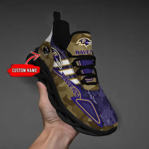 Baltimore Ravens Personalized Sneakers Close-Up