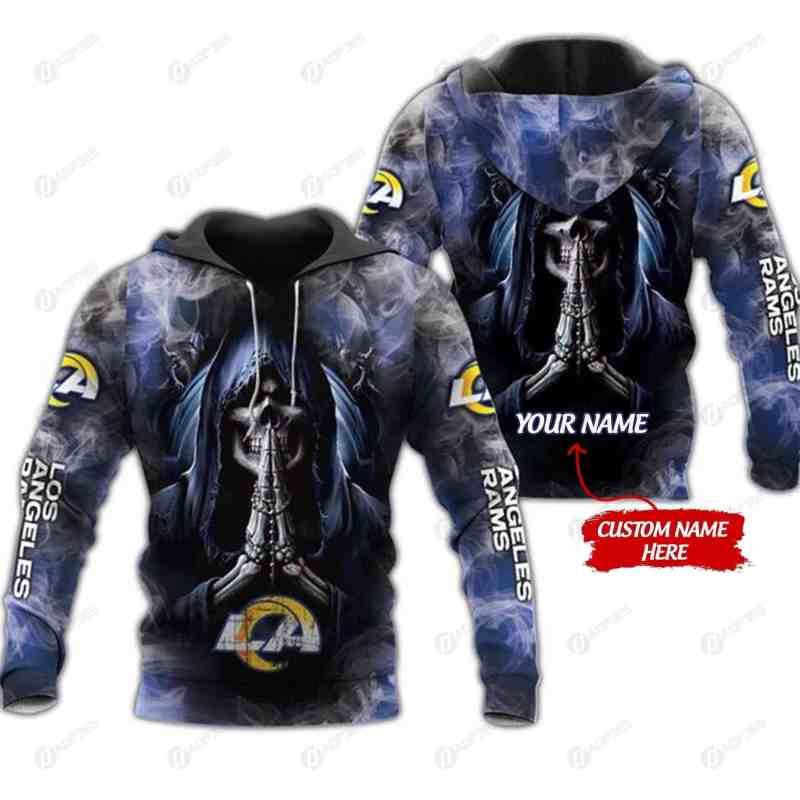Los Angeles Rams Personalized All Over Printed Sweater Back View