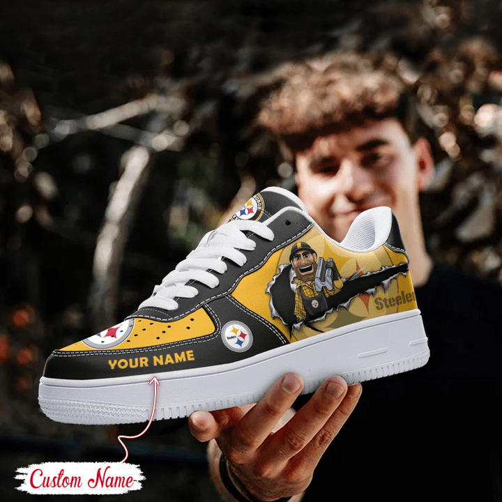 NFL Pittsburgh Steelers Custom Name Air Force 1