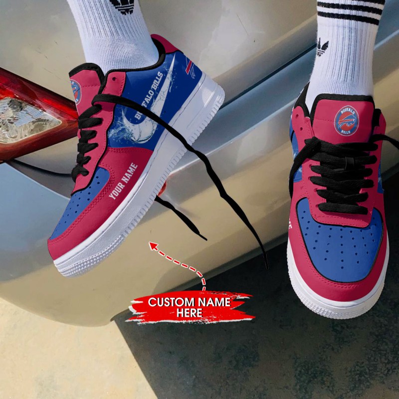Buffalo Bills Personalized AF1 Shoes Side View