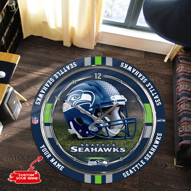 Seattle Seahawks Personalized Round Rug