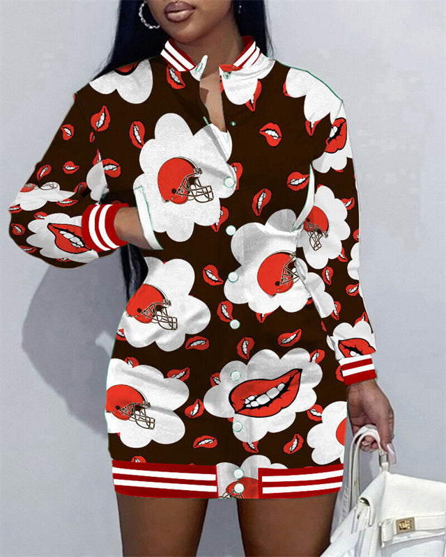 Cleveland Browns Women's Button Down Jacket Dress