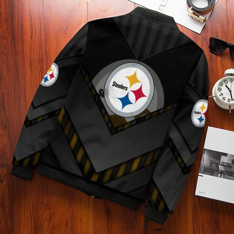 Pittsburgh Steelers Bomber Jacket Back View