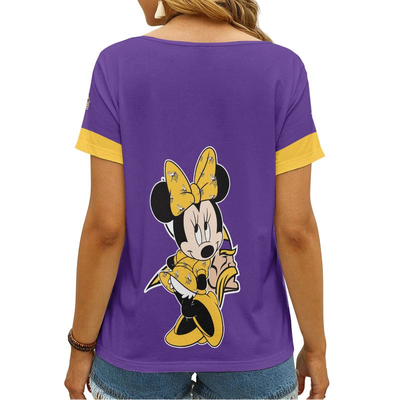 Minnesota Vikings V-neck T-shirt Side View