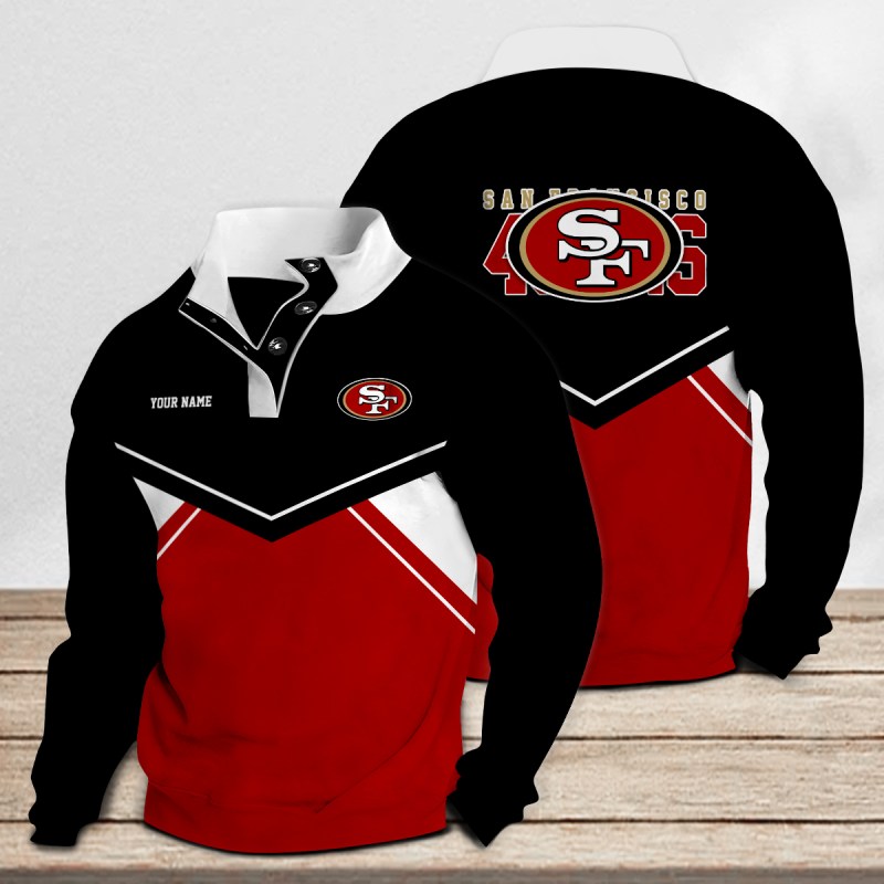 San Francisco 49ers Casual Colorful Stand Collar Sweatshirt