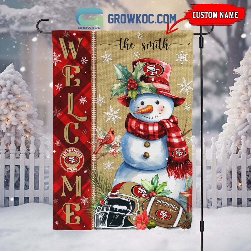 San Francisco 49ers Christmas Personalized Flag