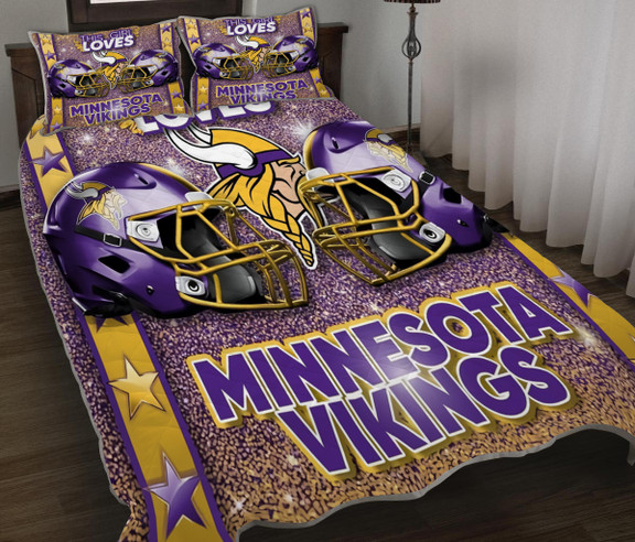 Minnesota Vikings Quilt Set Detail