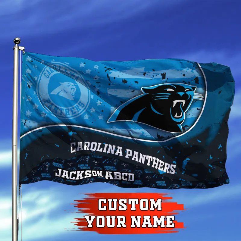 Carolina Panthers Personalized Flag