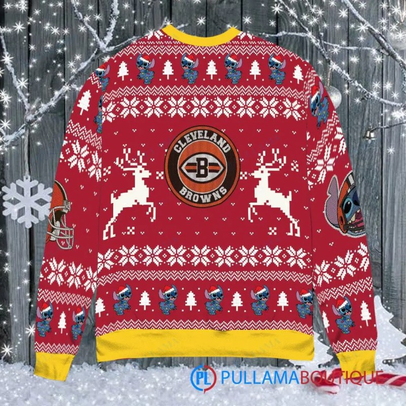 Cleveland Browns Ugly Christmas Sweater back view