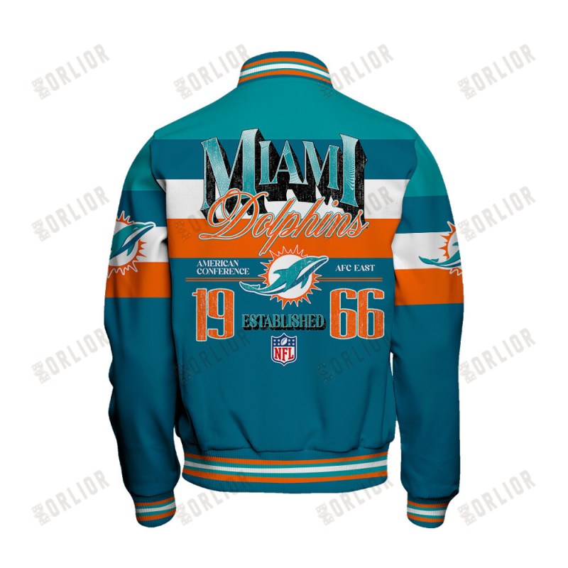 Miami Dolphins Varsity Jacket - Side View