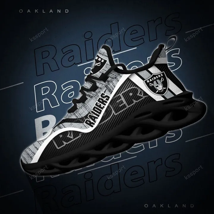 Las Vegas Raiders Yezy Running Sneakers Back View