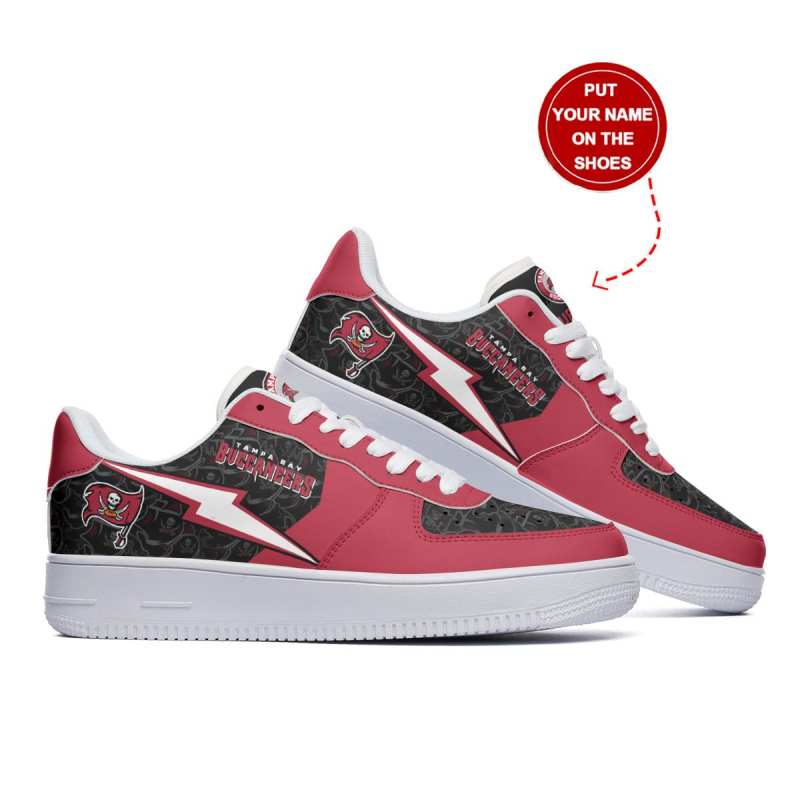 Tampa Bay Buccaneers Personalized AF1 Shoes Side View