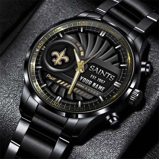 New Orleans Saints Black Fashion Watch