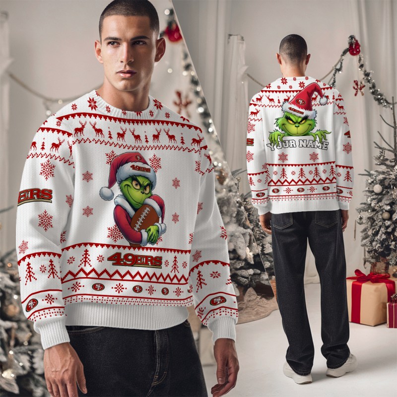 San Francisco 49ers Ugly Christmas Sweater Studio View