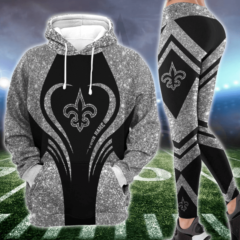 New Orleans Saints Hoodie and Leggings Set Image 1