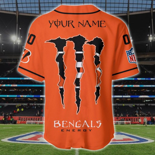 Cincinnati Bengals Personalized Baseball Jersey Side