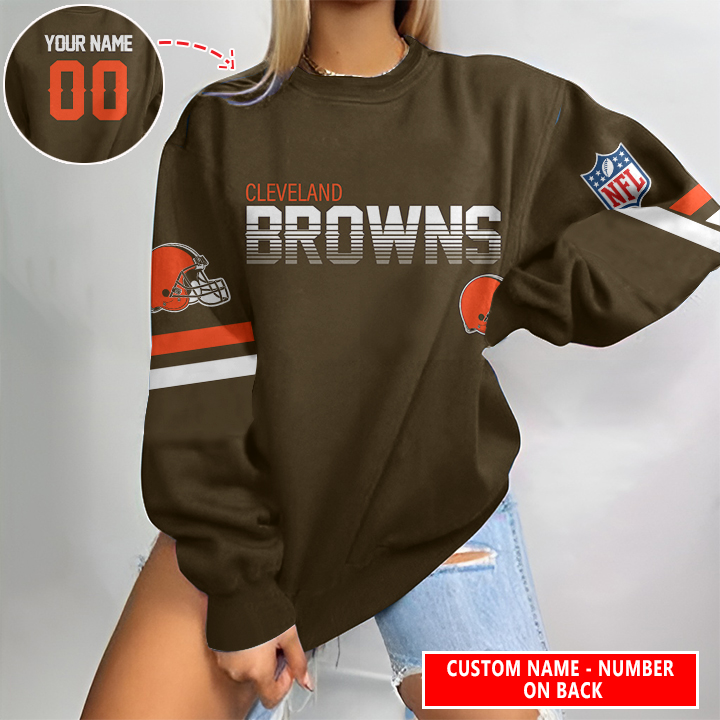 Cleveland Browns Personalized Round Neck Sweatshirt