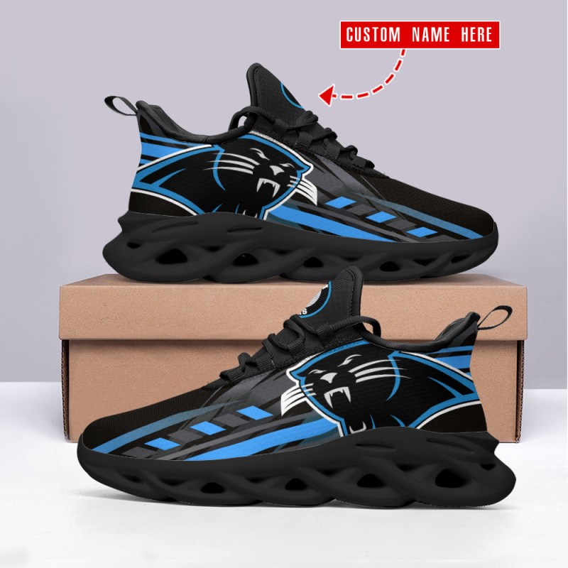 Carolina Panthers Personalized Yeezy Running Sneakers
