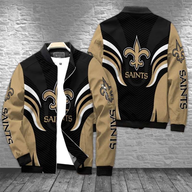 New Orleans Saints Bomber Jacket Front