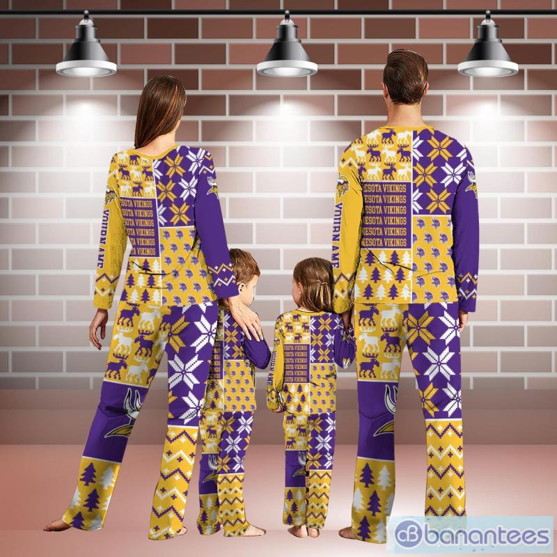 Minnesota Vikings Pajamas Christmas Gift - Side View