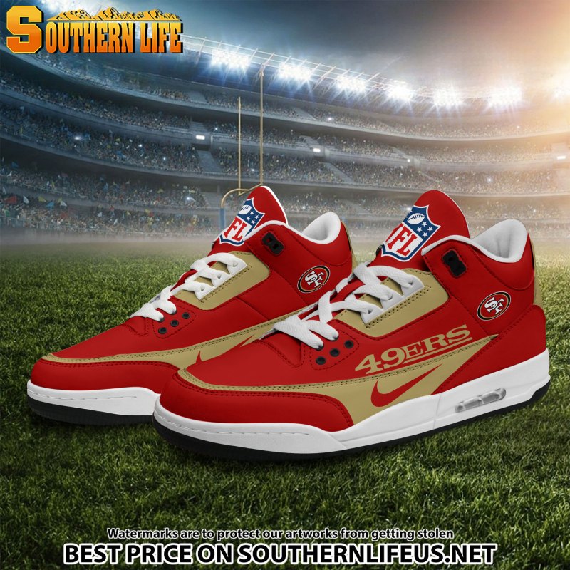 San Francisco 49ers JD3 New Sport Football Sneakers Image 1
