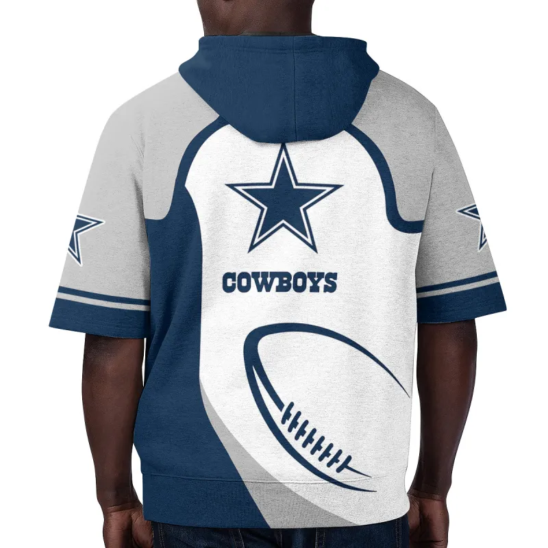 Dallas Cowboys Short Sleeve Hoodie Side View