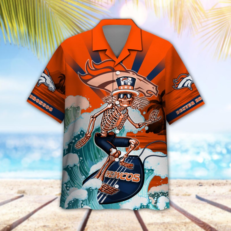 Denver Broncos Button Shirt Details