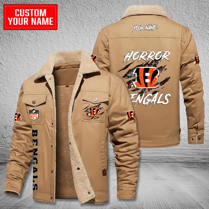 Cincinnati Bengals Bomber Jacket Coffee