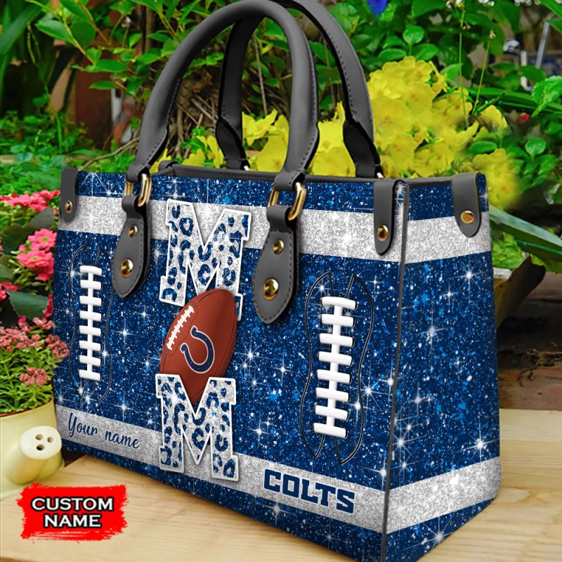 Indianapolis Colts Personalized Leather Hand Bag Image 1