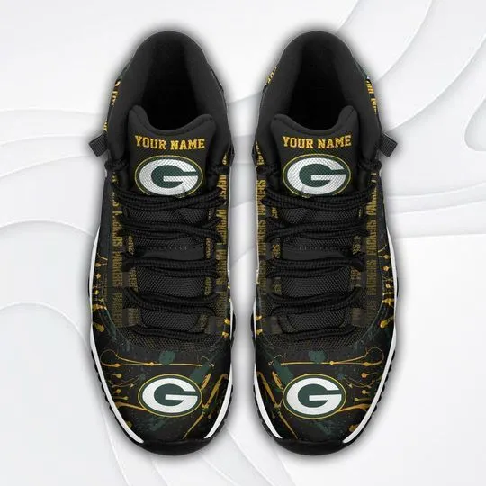 Green Bay Packers Sneakers with Vibrant Print