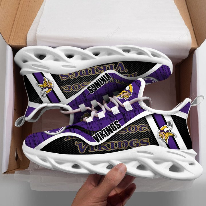 Minnesota Vikings Yezy Running Sneakers - Top View