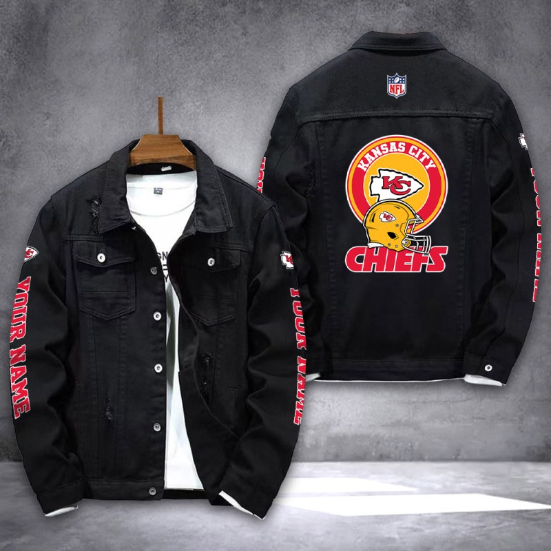 Kansas City Chiefs Denim Jacket Back