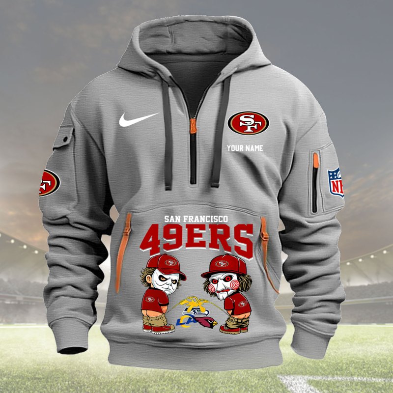 Light Gray San Francisco 49ers Hoodie
