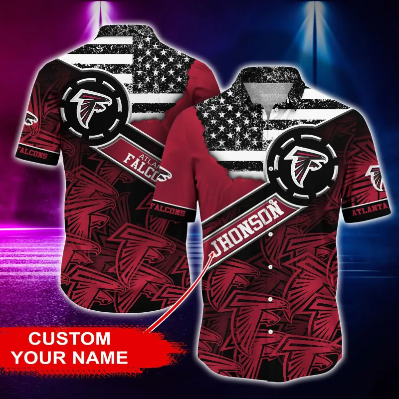 Atlanta Falcons Personalized Button Shirt & T-Shirt