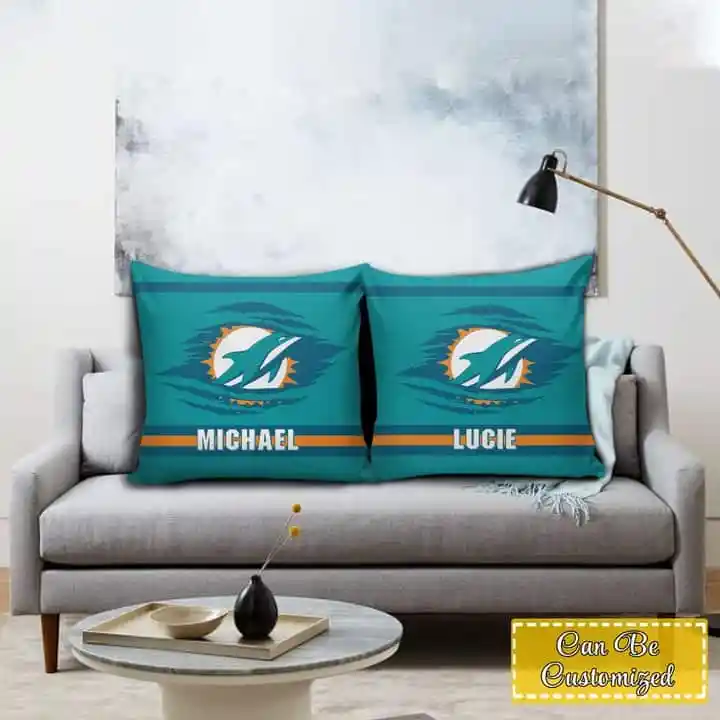 Miami Dolphins Pillowcase Cover
