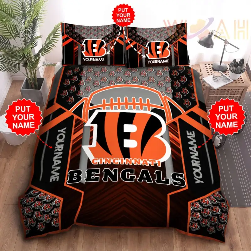 Cincinnati Bengals Personalized Bedding Set