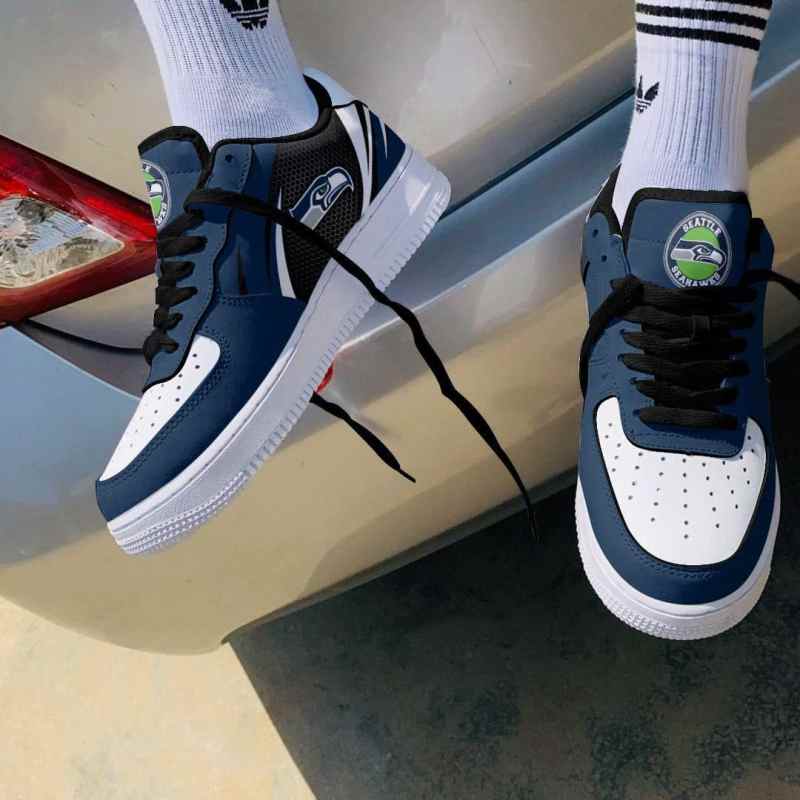 Seattle Seahawks AF1 Shoes Back View